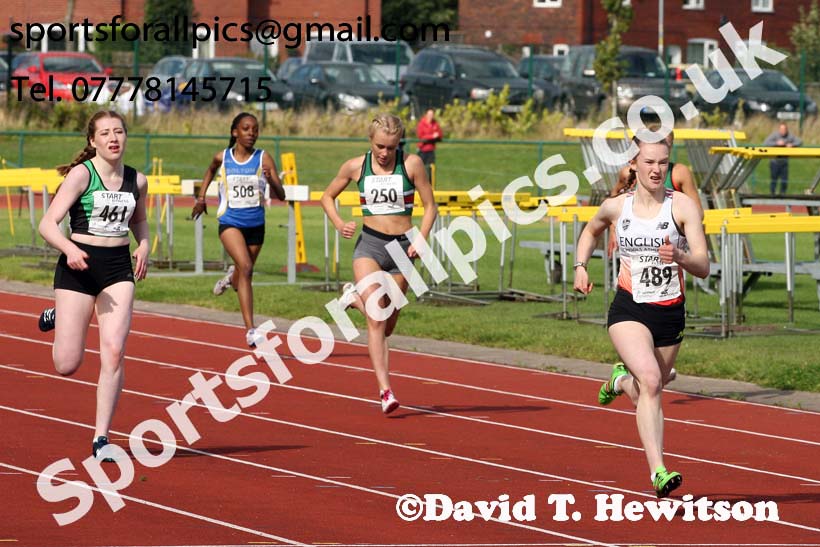 Womens under-17s 300 metres hurdles, Northern Under-17s/U-15s and U13s Champs, Leigh Sports Village, Leigh. Photo: David T. Hewitson/Sports for All Pics